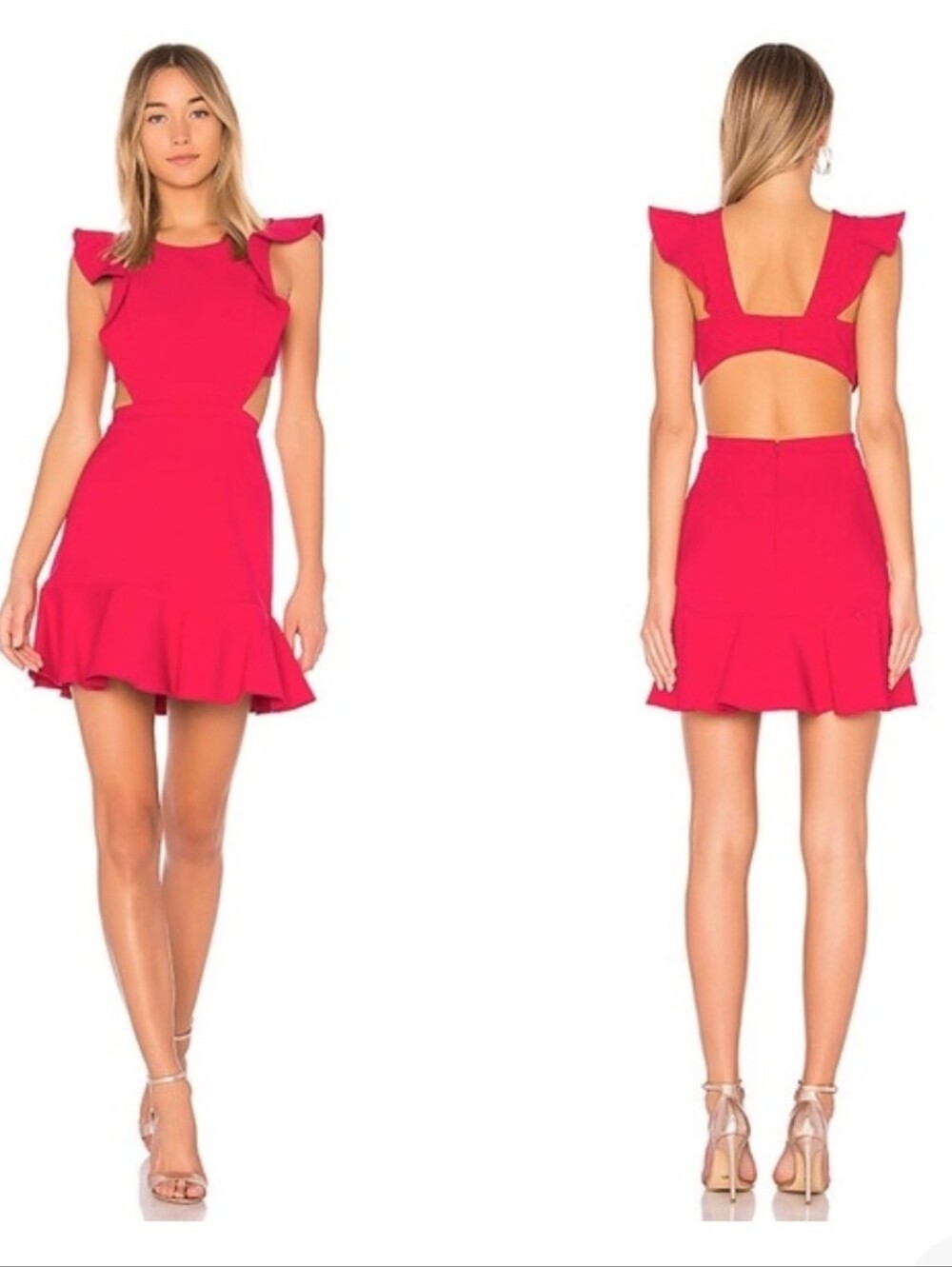 NWT BCBGMaxAzria Nicole Cutout A-line Dress Size 2 Pink